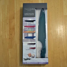 New 12 pc Color coded Kitchen knife set Ergonomic Non-Stick Stainless steel