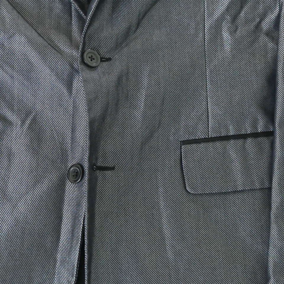 Blazer Traje Chaqueta Abrigo Deportivo Guess LR Solapa Pico Plateado Para Hombre Foto 3 de 4