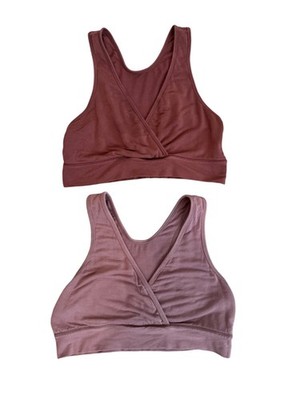 Kindred Bravely Nursing Sleep Bra Lot of 2 Wrap Design Size Large