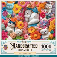 Cozy Cat Bouquet 1000-Piece Jigsaw Puzzle