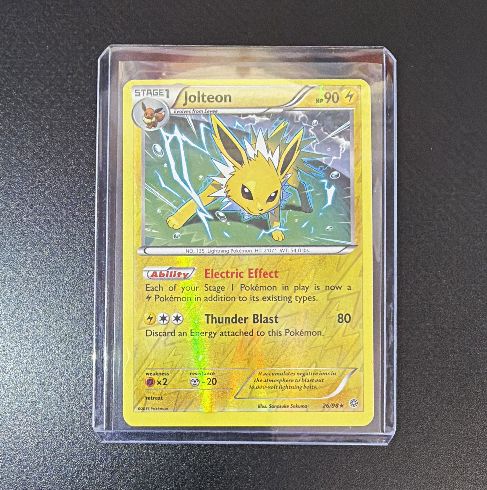 Pokemon Jolteon 26/98 XY Ancient Origins Reverse Holo Rare Stage 1 HP90 EN