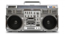 Conion C-100F Silver Boombox Stereo Cassette Player AM/FM Radio 1984