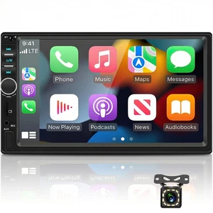 Double 7" 2Din écran tactile voiture stéréo Bluetooth Radio Apple / Android Carplay BT