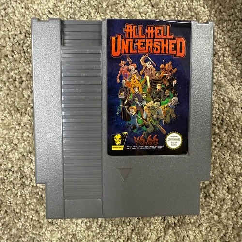 All Hell Unleashed v6.66 - NES Horror Halloween Video Game Cartridge