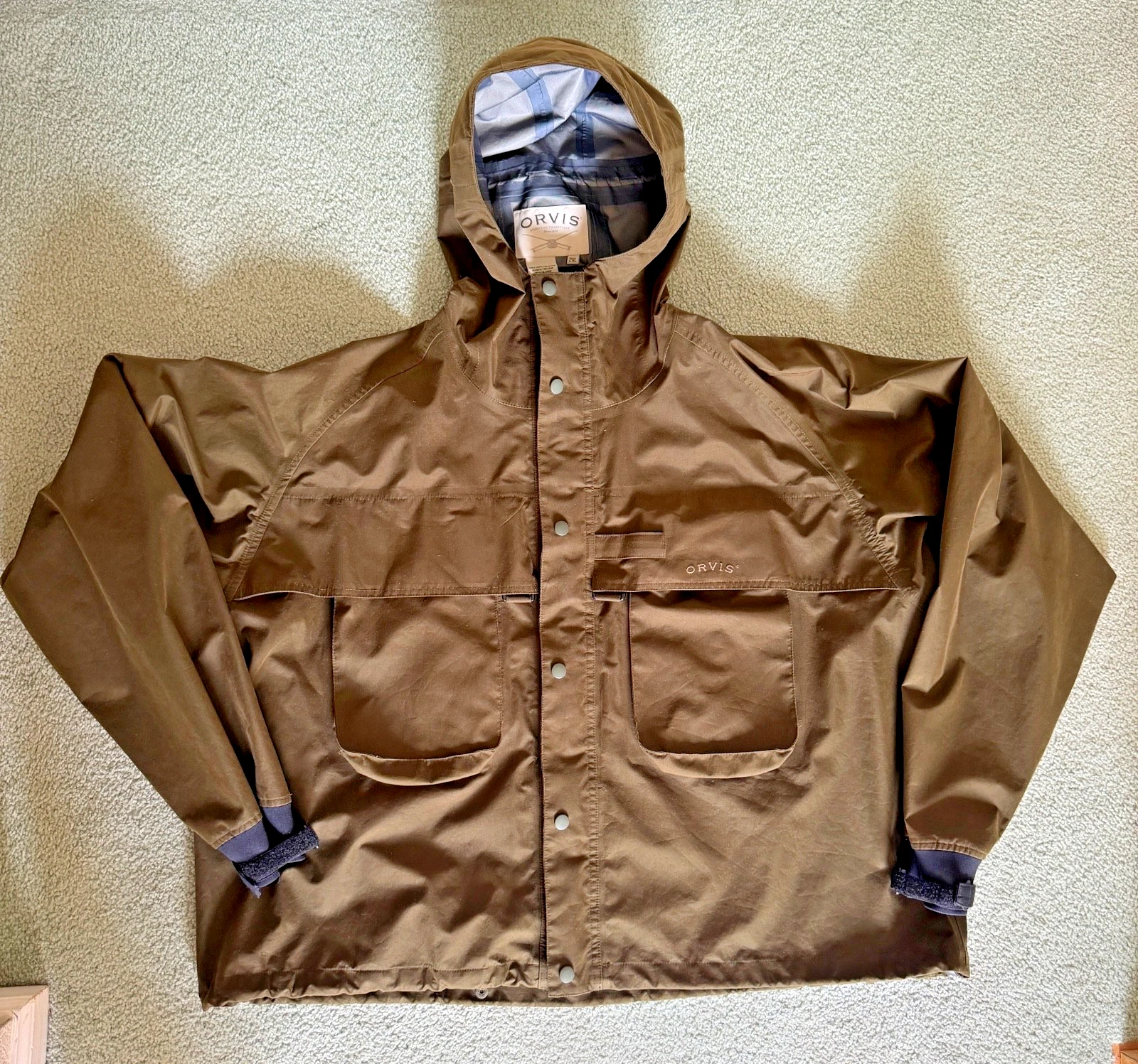 Orvis Wading Jacket 2XL Fly Fishing Jacket Waterproof Gore Seam Back Pouch Olive
Opens in a new wind