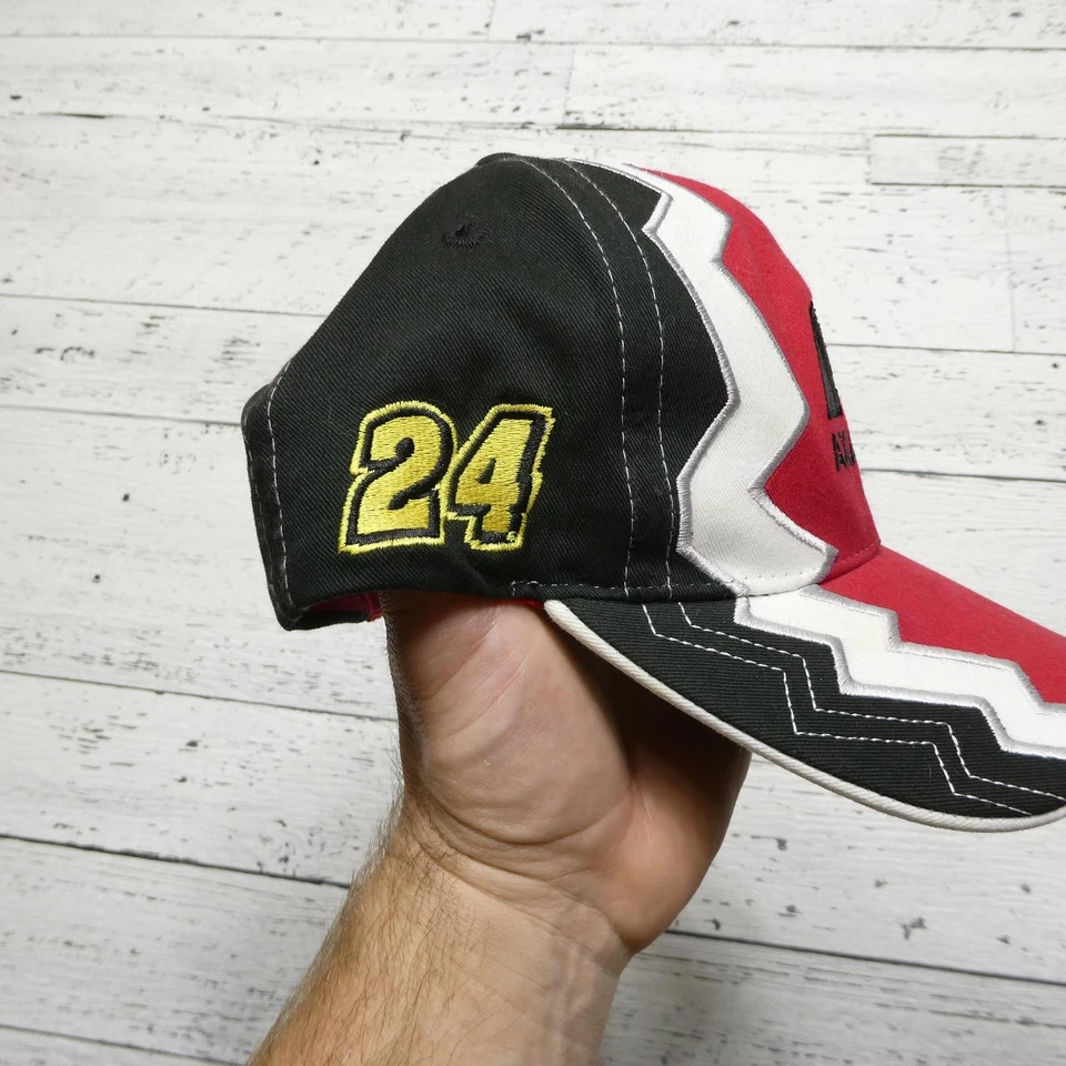 Gorra Axalta Racing con correa trasera para hombre negra roja NASCAR Jeff Gordon 24 algodón Foto 2 de 4