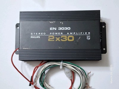 PHILIPS CAR STEREO AMPLIFIER EN 3030 2 X 30W High Quality Amp New Caps