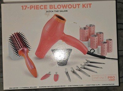 InfinitiPRO by Conair 17-Piece Blowout Kit Diamond-Infused Pro Dryer