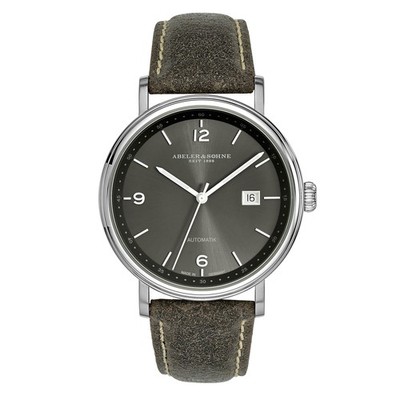 ABELER & SÖHNE AS2673 Herren Armbanduhr Automatik ETA-Werk Datum Saphirglas Lede