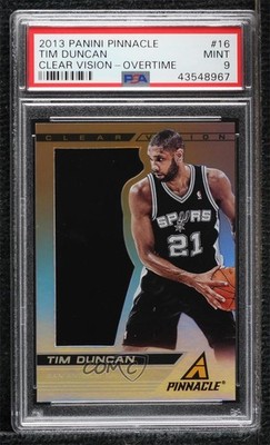 2013-14 Panini Pinnacle Clear Vision Overtime 4/5 Tim Duncan #16 HOF 0k8