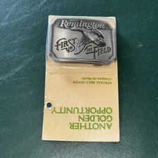 1980 REMINGTON Belt Buckle First In The Field Goose Hunting Made in U.S.A. NEW