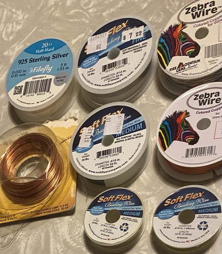 Rolls Of Wire For Jewelry Making Craft Wire—Lot Of 8—USED