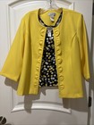 Draper & Damon’s Solid Yellow Cardigan And Multi Polka Dot Tank Top Twin Set 12P — photo 1