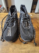 Versace Chain Reaction Triple Black taglia 45EU/12US 100% autentico usato in ottime condizioni