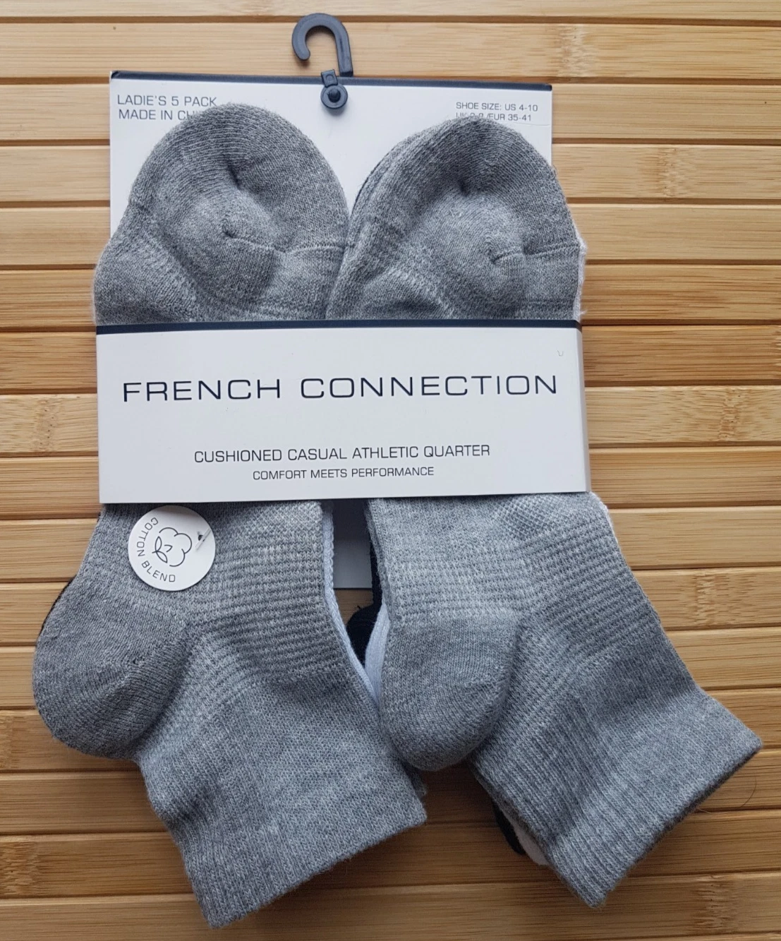 French Connection 5 Pairs of Women's Multicoloured Cushioned Socks Size UK 2-8