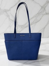 NWT Michael Kors Bedford Medium Pocket Tote Bag - River Blue Leather