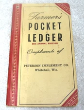 1951 - 1952 JOHN DEERE POCKET LEDGER BROCHURE PETERSON IMP. WHITEHALL WI