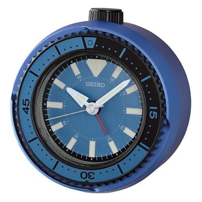 Seiko QHE207E Wecker Quarzwecker Analog Alarm Zifferblattbeleuchtung Blau