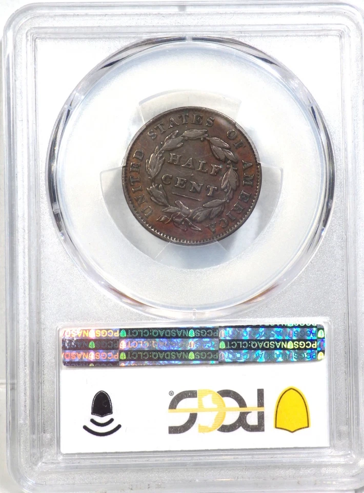1835 Classic Head Half Cent PCGS graded VF 30 - Image 4 of 4