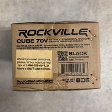 Rockville Cube 70V 3.5" Wired Commercial Speaker Black w/ Swivel Bracket