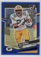 2023 Panini Donruss Press Proof Blue AJ Dillon #106 2xd