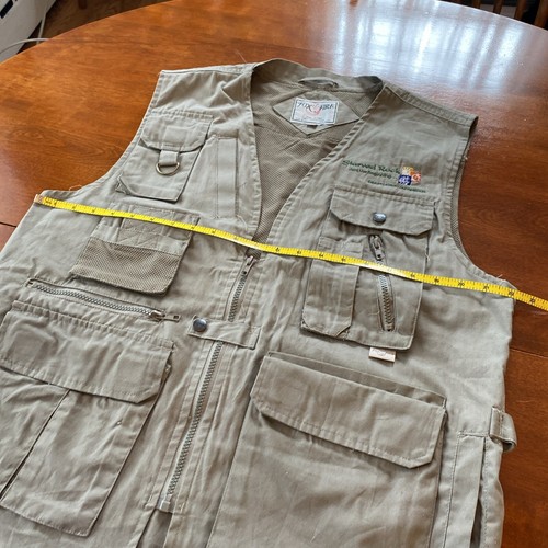 Men's Medium Fox Fire Utility Hunting Fishing Vest Zip Multi Pockets Cotton - Picture 7 of 14