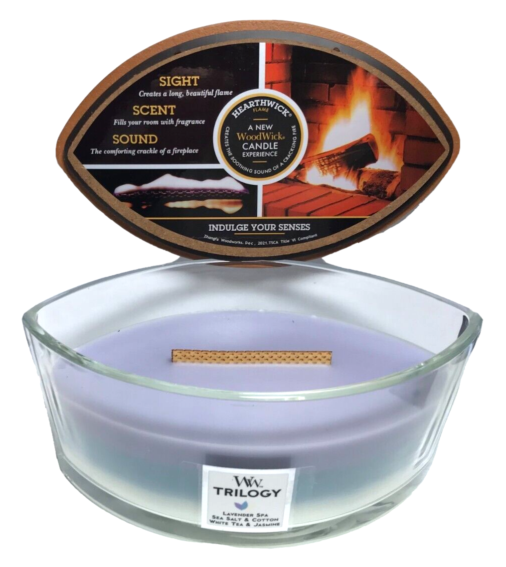 Woodwick ELLIPSE CALMING RETREAT Trilogy Hearthwick Crackling FREE