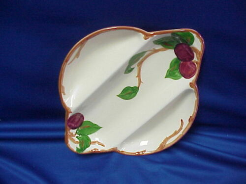 Ancien Plateau à Fromage En Barbotine – Décor Pin, Fait Main (vintage)
