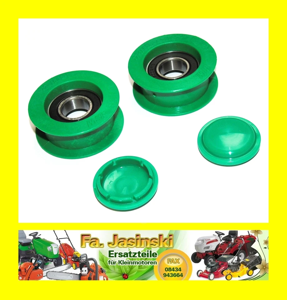 MARKENLOS 2 x Umlenkrollen Spannrolle Riemenscheibe Rasentraktor Castel Garden Keilriemen