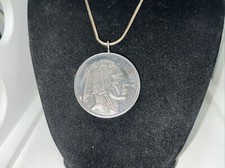 Indian Head / Buffalo 1 oz .999 Fine Silver Round 16 “ Necklace 37.9 Gram 102.58 per troy oz