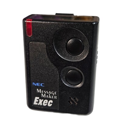 Vintage Beeper Pager NEC Message Maker Exec in Original NEC Black Case - Read