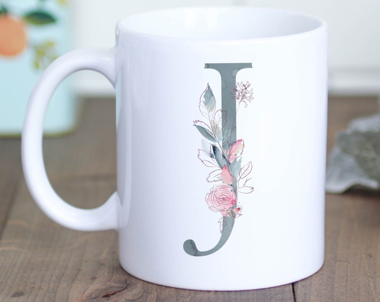 Newly Engaged Gift For Bride Personalized Monogram Initial Mug Customized Mug