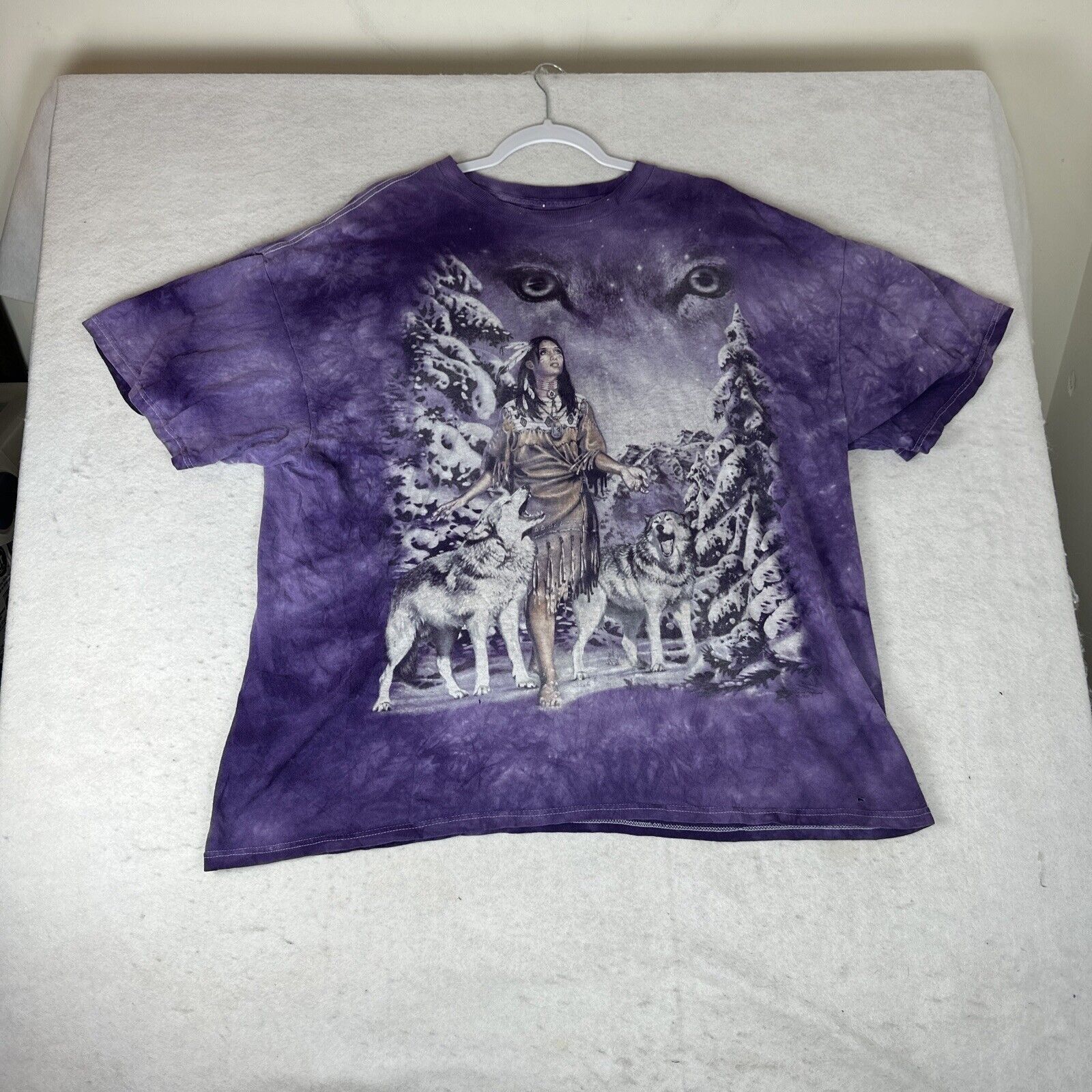 Vtg Y2K Tye-dye Purple The Mountain Native Americ… - image 3
