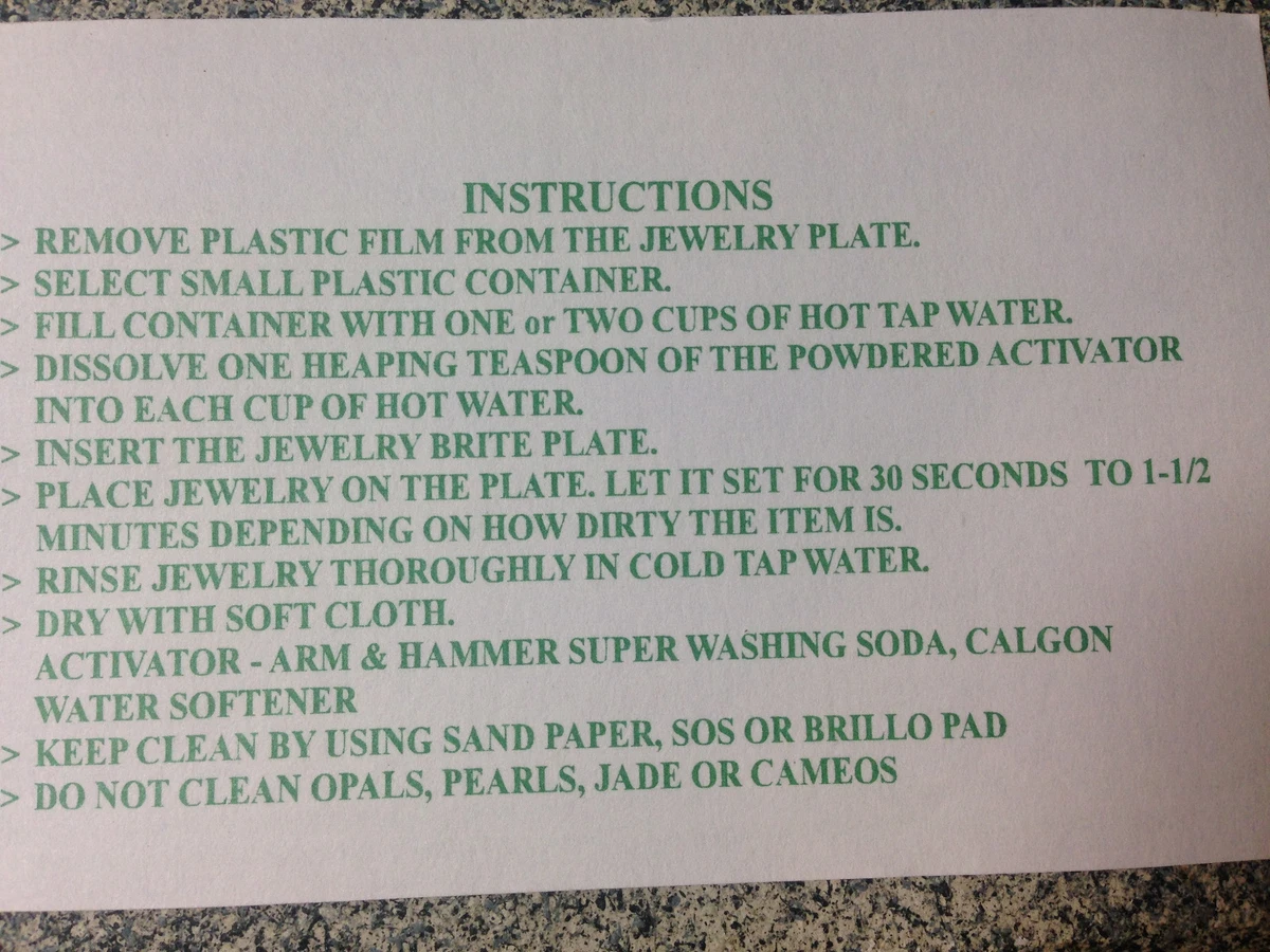 Small Metal Brite Jewelry Cleaning Plate