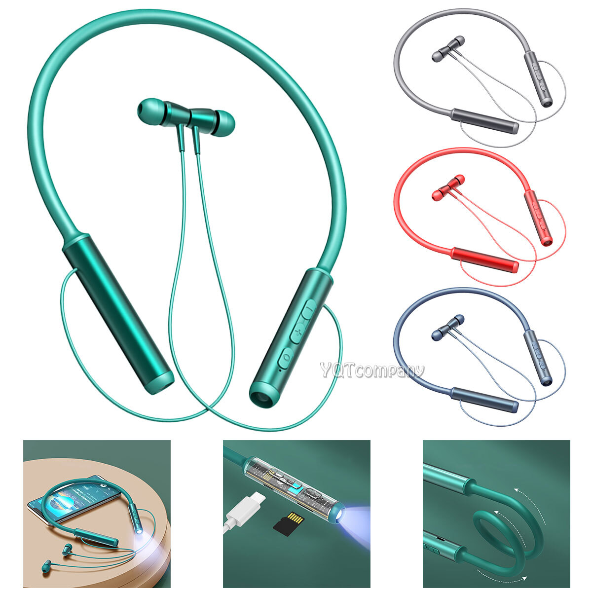 Wireless Bluetooth Headphone Neckband Sport Earbuds For Google Pixel 7/6/5/4/3/2
