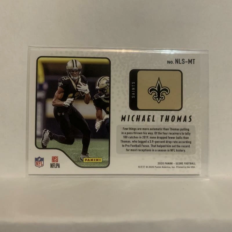 #NLS-MT Michael Thomas New Orleans Saints 2020 Score Football Card LE - Image 2 of 2