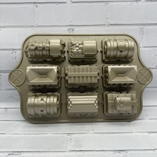Nordic Ware Metal Train Cake Pan 9 Molds 5 Cups 1.2Liters Made in USA Christmas