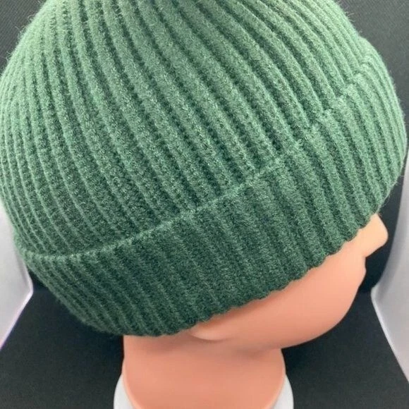 Men's Beanie Hat,Women's Green Beanie Hat -Wool Watch Cap,Fisherman Beanie Cap,W