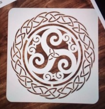 LARGE CELTIC TRISKELE KNOT Reusable Stencil Airbrush Painting Etc New 30x30cm