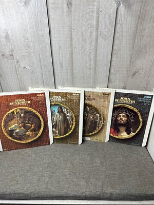 RCA SelectaVision VideoDiscs Jesus Of Nazareth Parts 1-4 Box Set