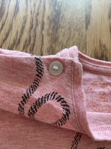 Authentic Burberry children Pink Hooked Embroidery Logo T-Shirt Size 2 Years - Picture 5 of 9