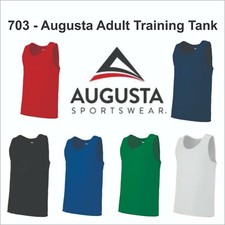 Augusta Sportswear 703 - Training Tank Shirt, 100% Polyester Wicking Knit