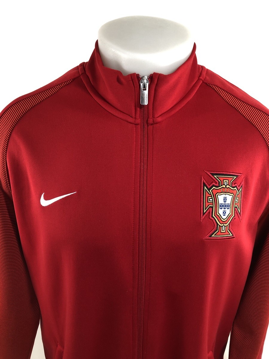 PORTUGAL F.P.F. Embroidered NIKE Mens XL Soccer Full Zip PORTUGAL F.P.F. Embroidered NIKE Mens XL Soccer Full Zip