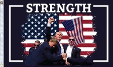 Trump 3x5 Poly cotton Flag Made In USA...NOT CHINA