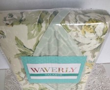 Waverly Valance Flueretta Spring COTTAGE roses yellow green blue NEW 60x18