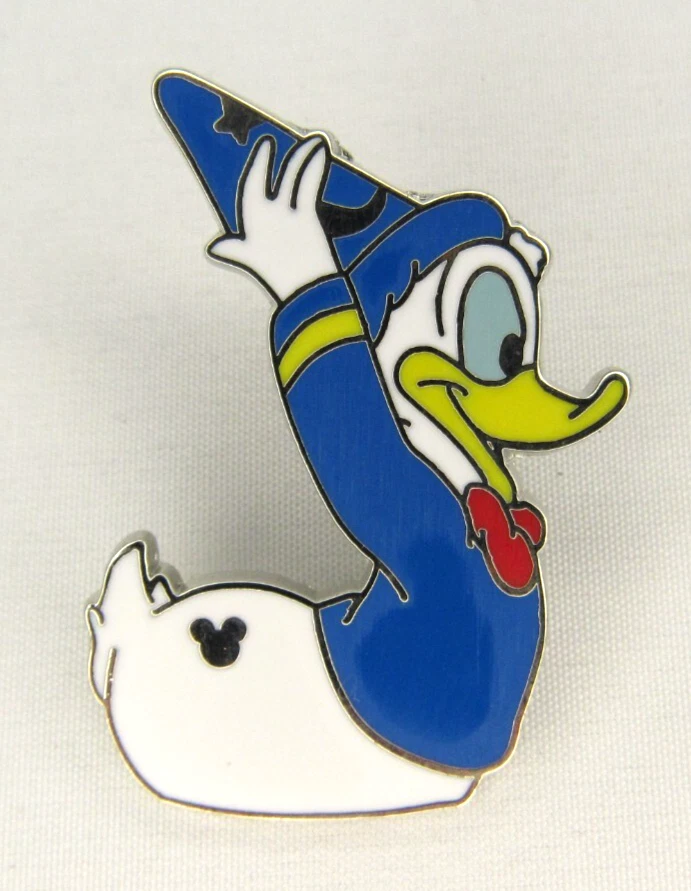 Sorcerer Hat Enamel Pin, Disney, Rubber Duck Donalds, 2008 Hidden Mickey