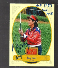 Nancy Lopez autographed card 2012 Panini Golden Age #83 HOF ROY INSCRIPTIONS - 2