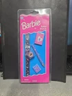 Vintage 1997 Barbie Lock Ruler Watch Quartz Digital + Erasers & Pencil #26271