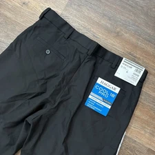 NWT Haggar Cool 18 Pro Classic For Pleated Black Pants Men’s Sz 36x32