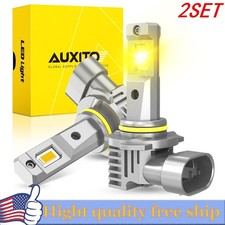 Auxito H10 Led Headlight Fog Driving Light Bulbs Kit 9145 80000lm 3000k Amber 4x Auxito H10 Led Headlight Fog Driving Light Bulbs Kit 9145 80000lm 3000k Amber 4x